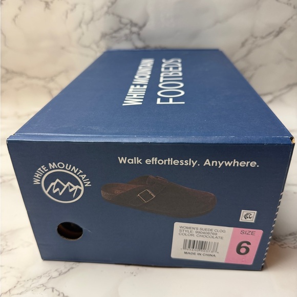 White Mountain Women’s  Suede Buckle Loafers - Chocolate US Size 6 - Picture 8 of 9